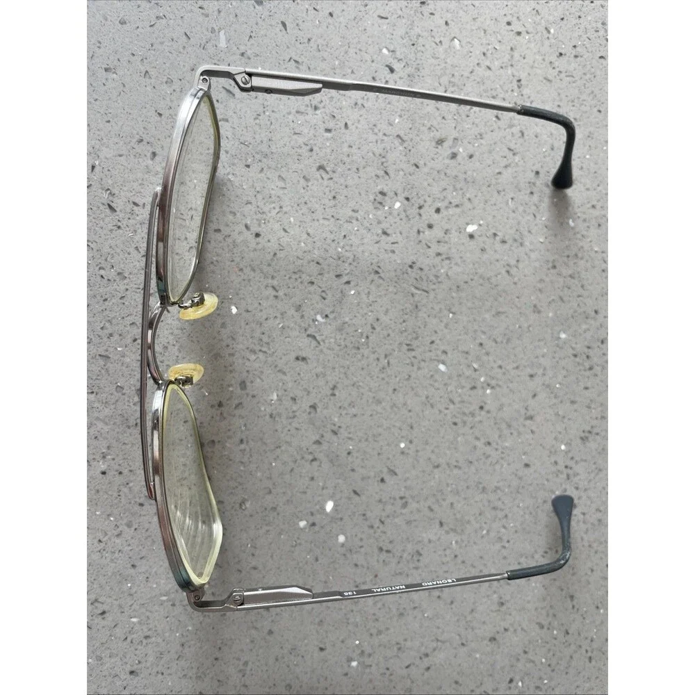 Marchon Leonard Natural Eyeglasses Frames ONLY 53-20-135 metal full rim aviator